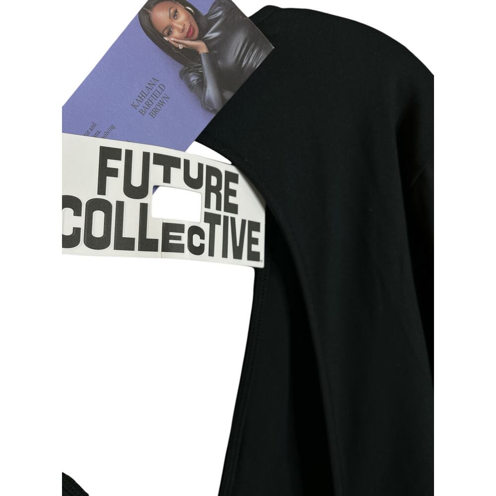 Future Collective Open Back Black V-Neck Shirt Size 2X - Picture 3 of 5